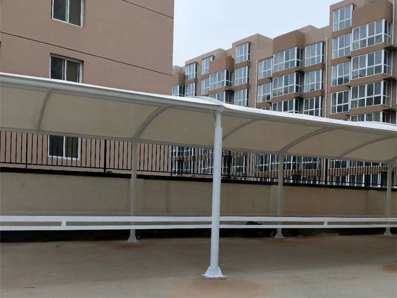 双立柱起拱车棚