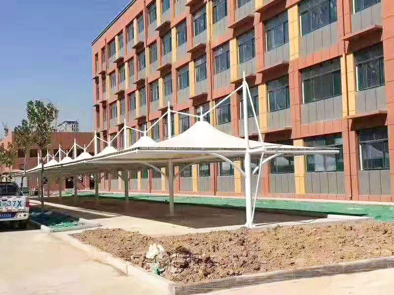 立柱起冒汽车棚